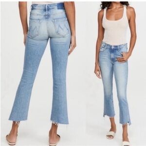 Mother The Insider Cropped Step Fray Denim Jeans Women’s Size 28